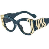 Becky Metal Decoration Glasses Frame Cat Eye Frames Southood Blue clear